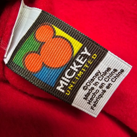 Disney Unlimited Mickey Mouse Winter Scarf Hat Red Felt Christmas Stocking Decor - Picture 4 of 5